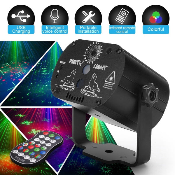 TEQ Projector RGB DJ Disco Light Stage Party Laser Lighting With remote control TEQ Projector RGB DJ Disco Light Stage Party Laser Lighting With remote control